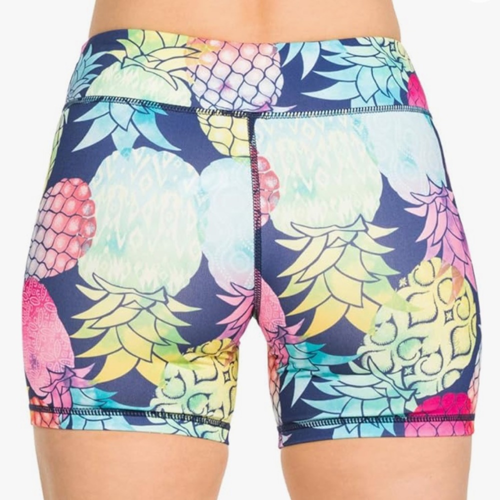Pineapple 3 Inch Volleyball Crossfit Yoga Running Shorts Size: Medium - Picture 3 of 10
